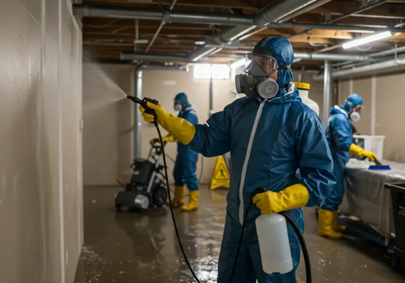 Basement Sanitization and Antimicrobial Treatment process in Wailea, HI